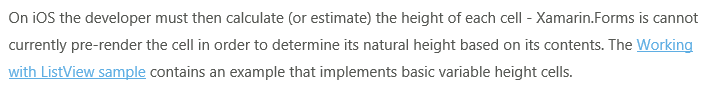 Xamarin's Fine Print on ViewCell